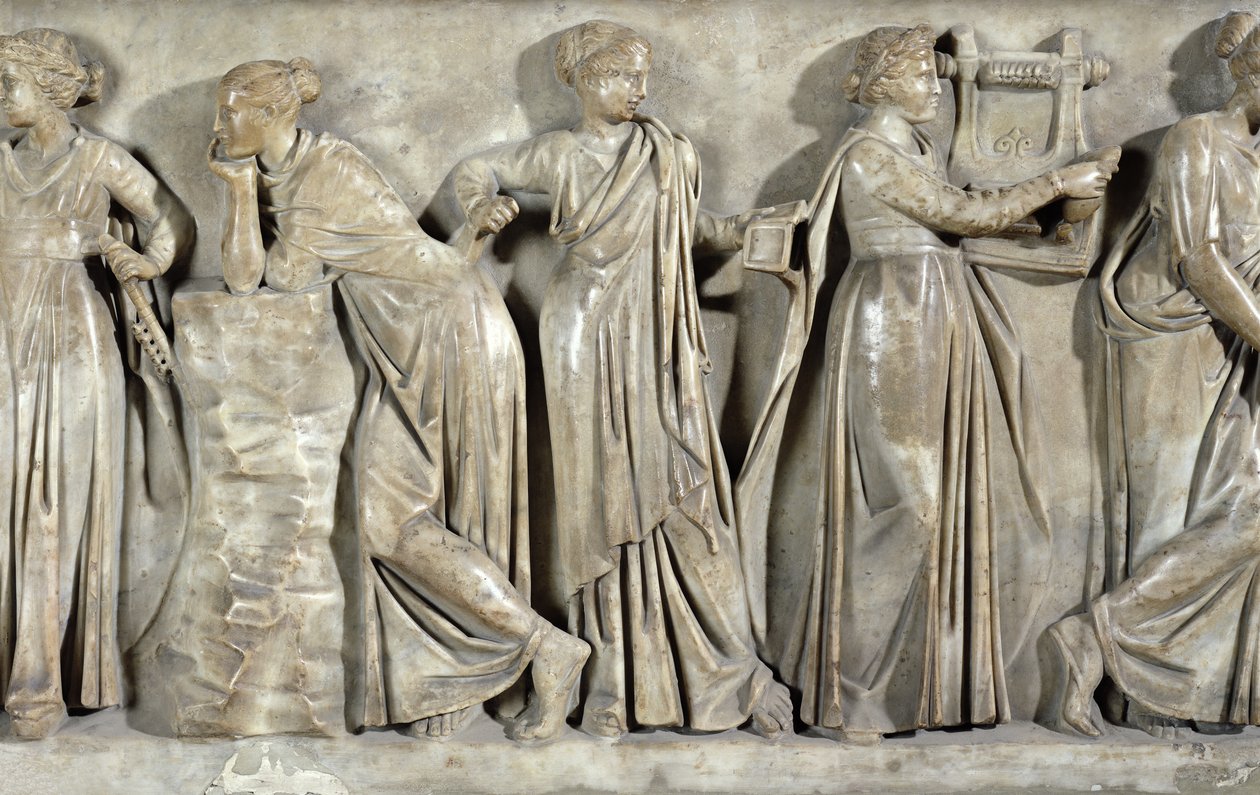 Sarcophage des Muses, (détail) - Roman