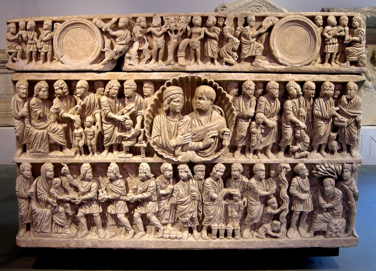 Sarcophage des miracles du Christ, c.375 (marbre) - Roman