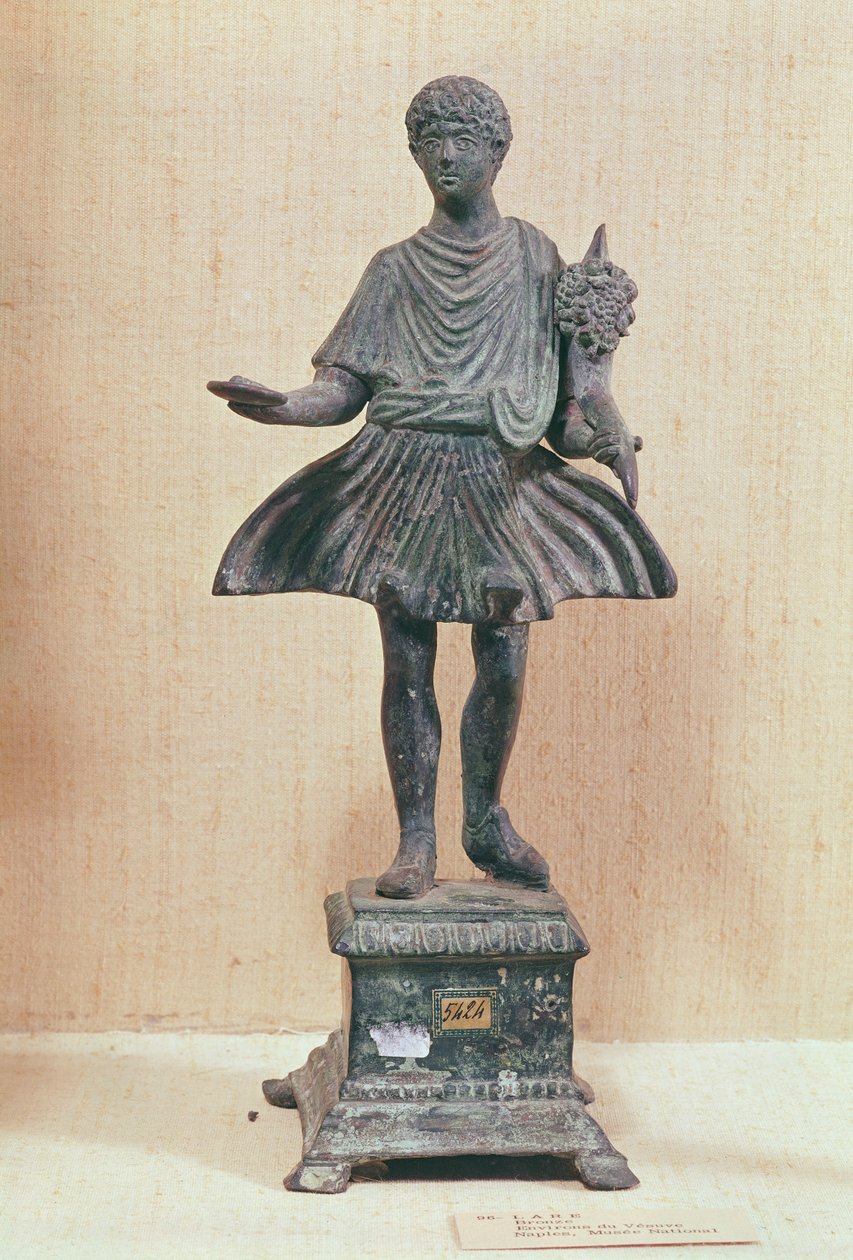 Statuette de Lar, trouvée près du Vésuve - Roman