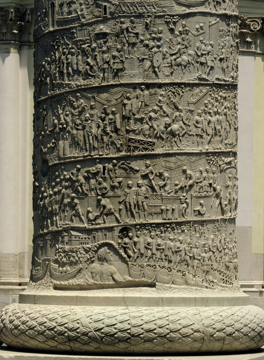 La bataille contre les Daces, détail de la colonne de Trajan, 113 après J.-C. - Roman