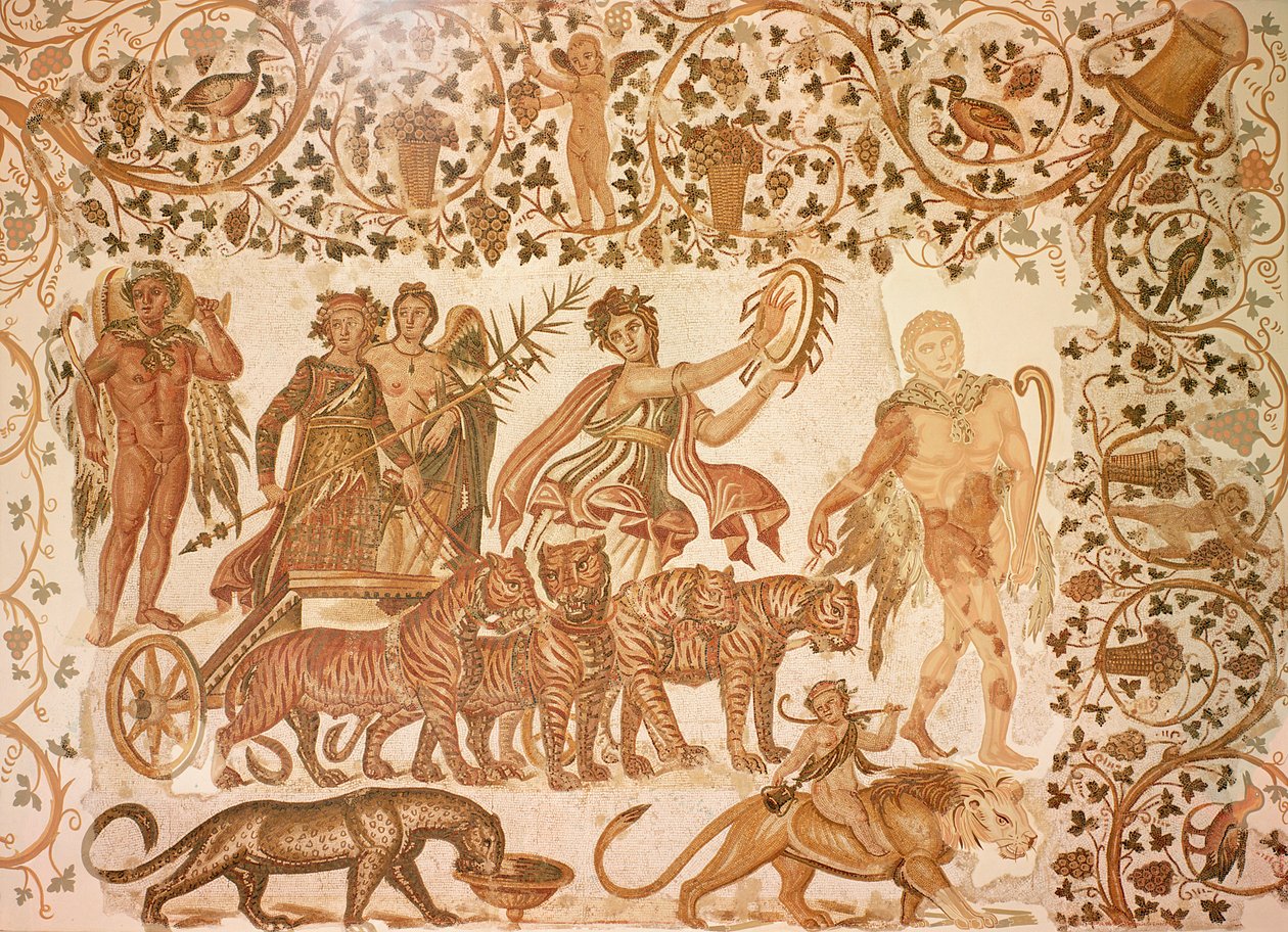Le triomphe de Dionysos (mosaïque) - Roman