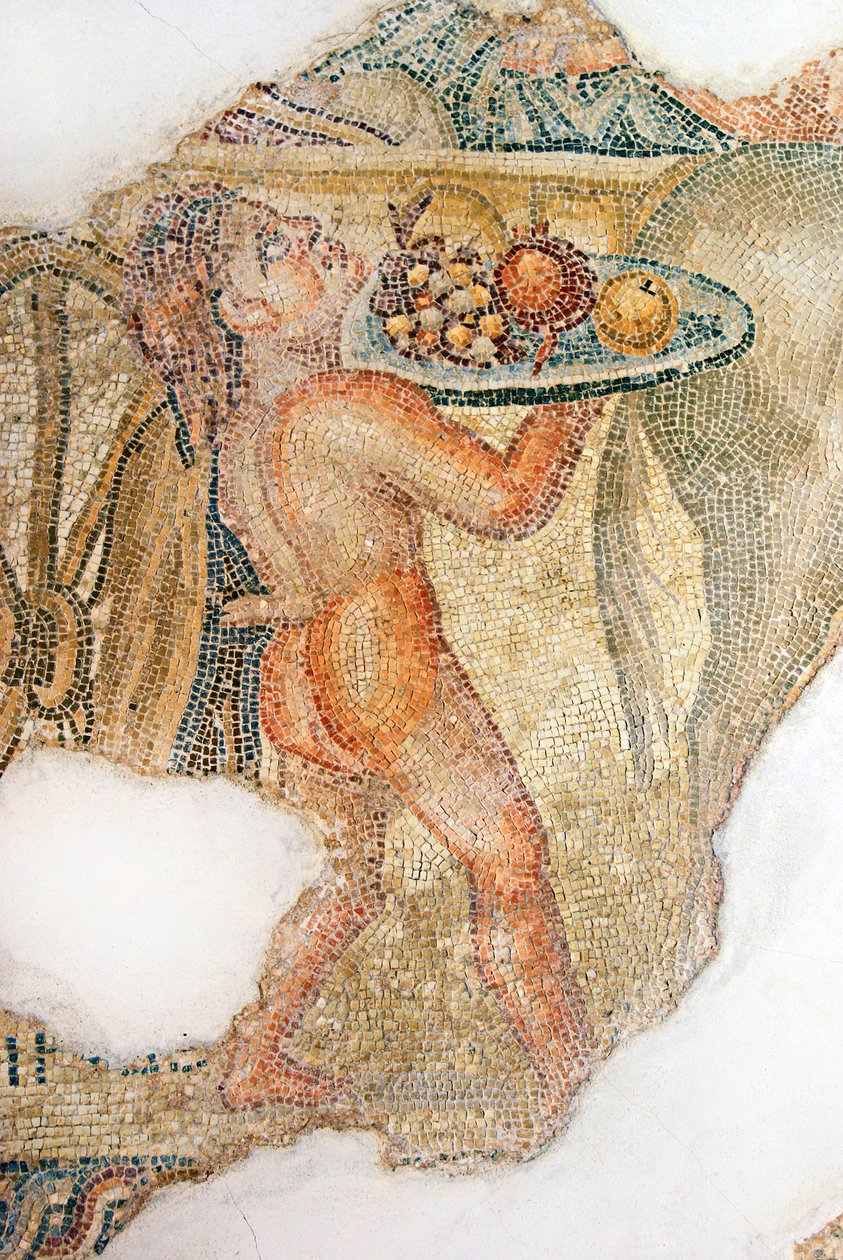 Le Triomphe de Dionysos, (détail) du Porteur de fruits. Maison d
