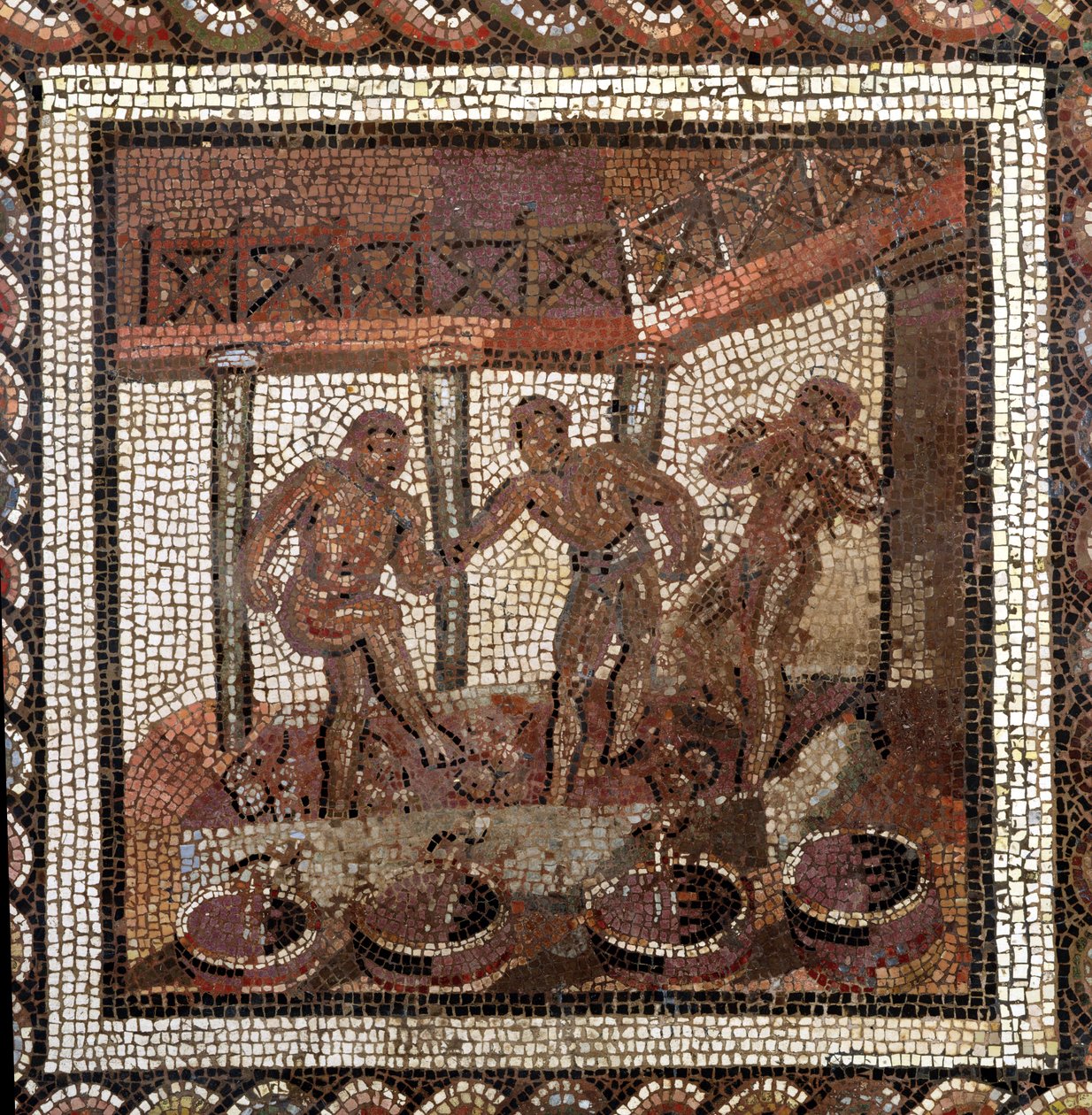 Foulage des raisins, de Saint-Roman-en-Gal - Roman