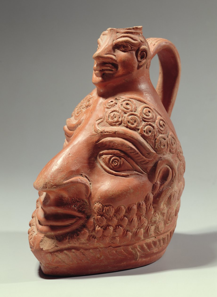 Vase en forme de double tête, vers 400 apr. J.-C. - Roman