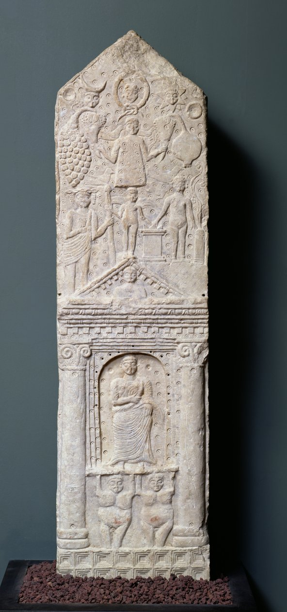 Stèle votive dédiée à Saturne, de Maghroua (ancienne Macota) 2e-3e siècle - Roman