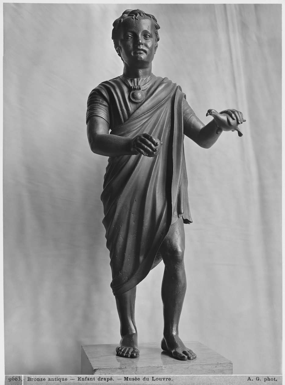Jeune garçon avec un oiseau, fin de la République - Roman