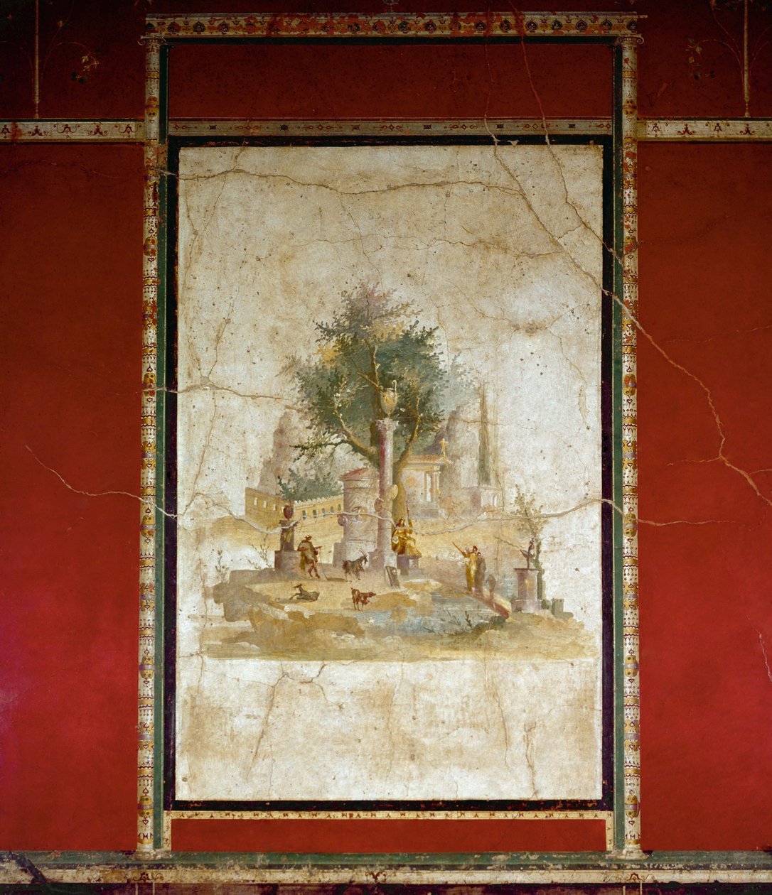 Paysage bucolique (fresque) - Roman