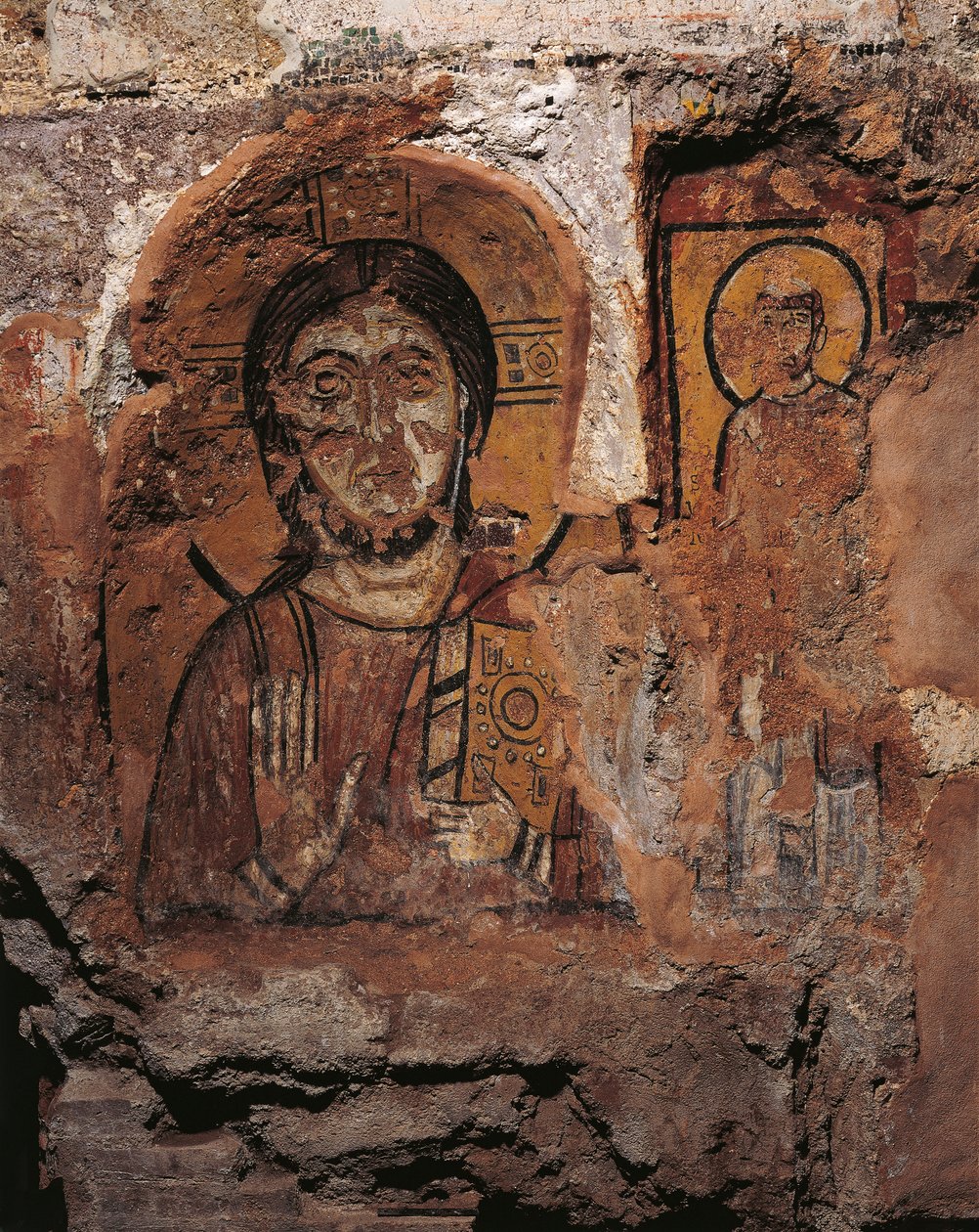Christ et Saint Urbain (fresque) - Roman