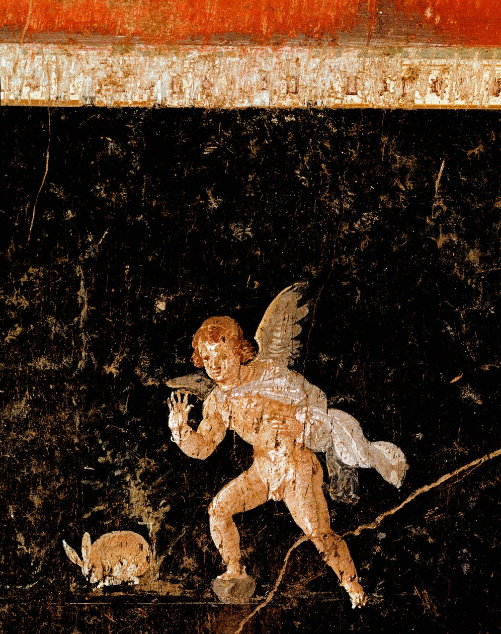 Cupidon chassant un lièvre (fresque) - Roman