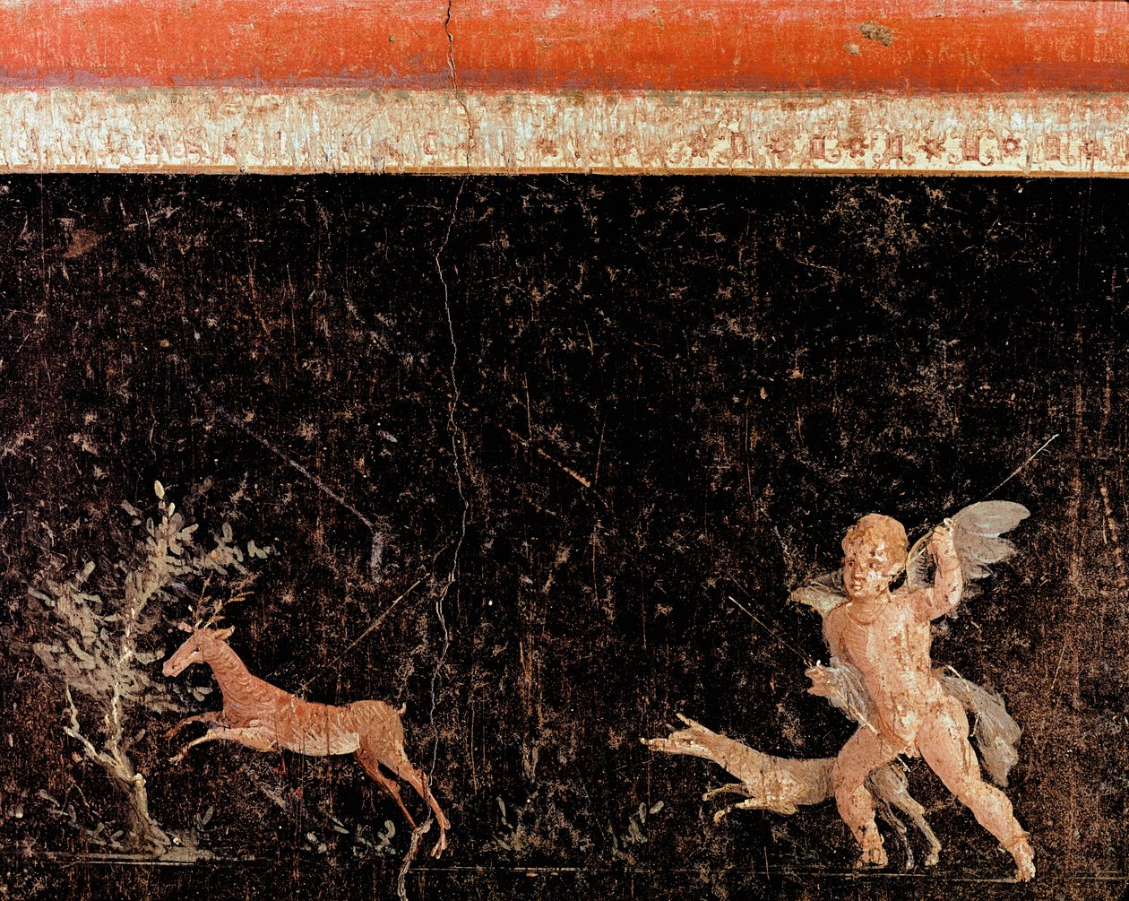 Cupidon chassant le cerf (fresque) - Roman