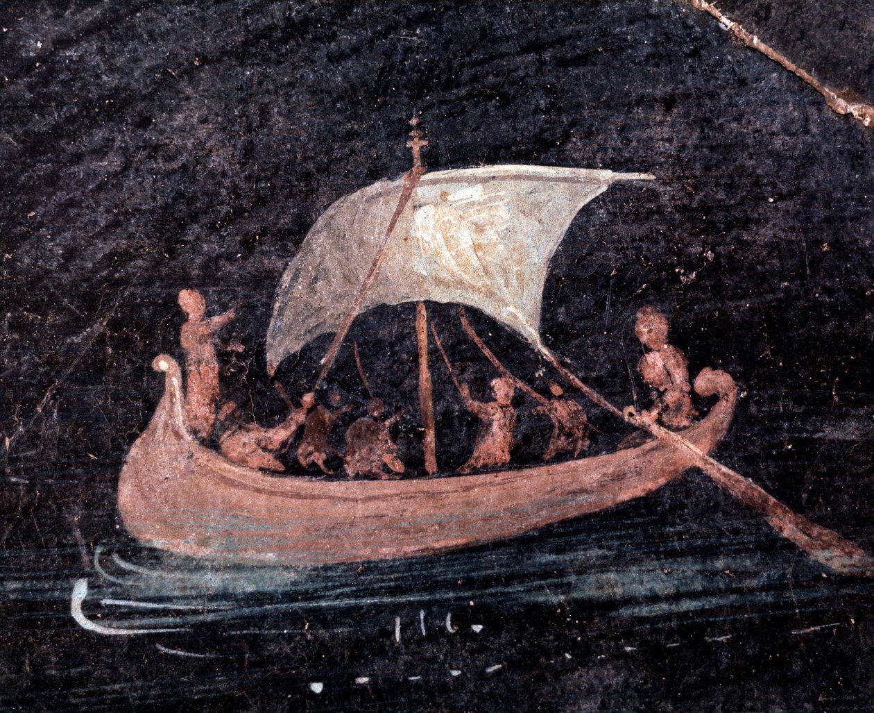 Bateau de pêcheurs (fresque) - Roman