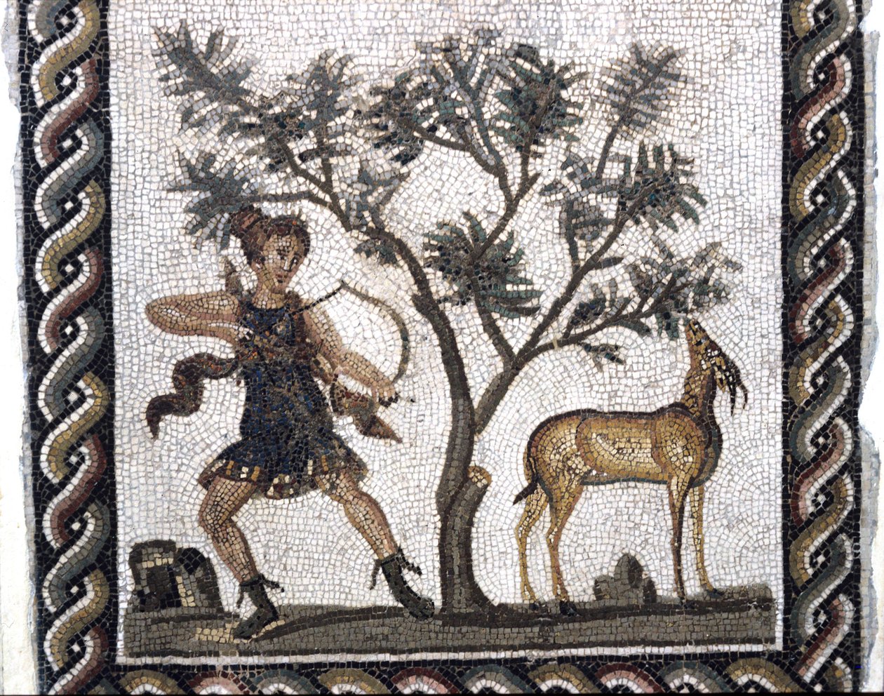 Scène de chasse avec une gazelle - Roman