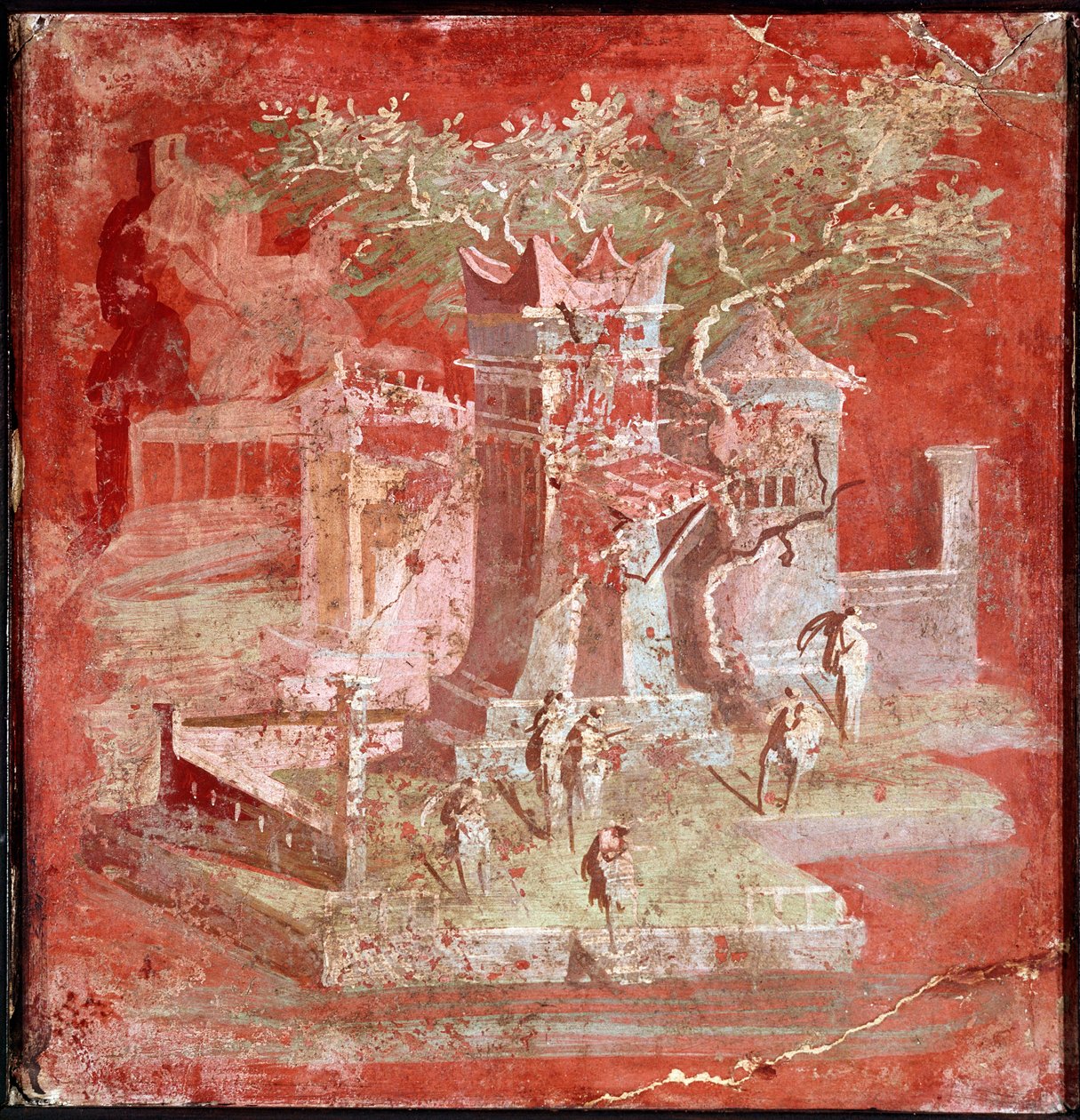 Paysage avec sycomores (fresque) - Roman