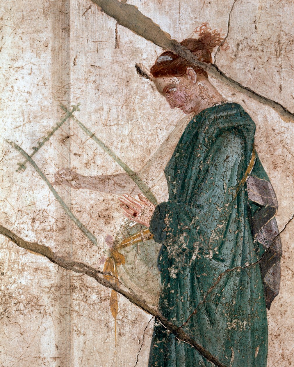 Pan musicien, parmi les nymphes (fresque) - Roman