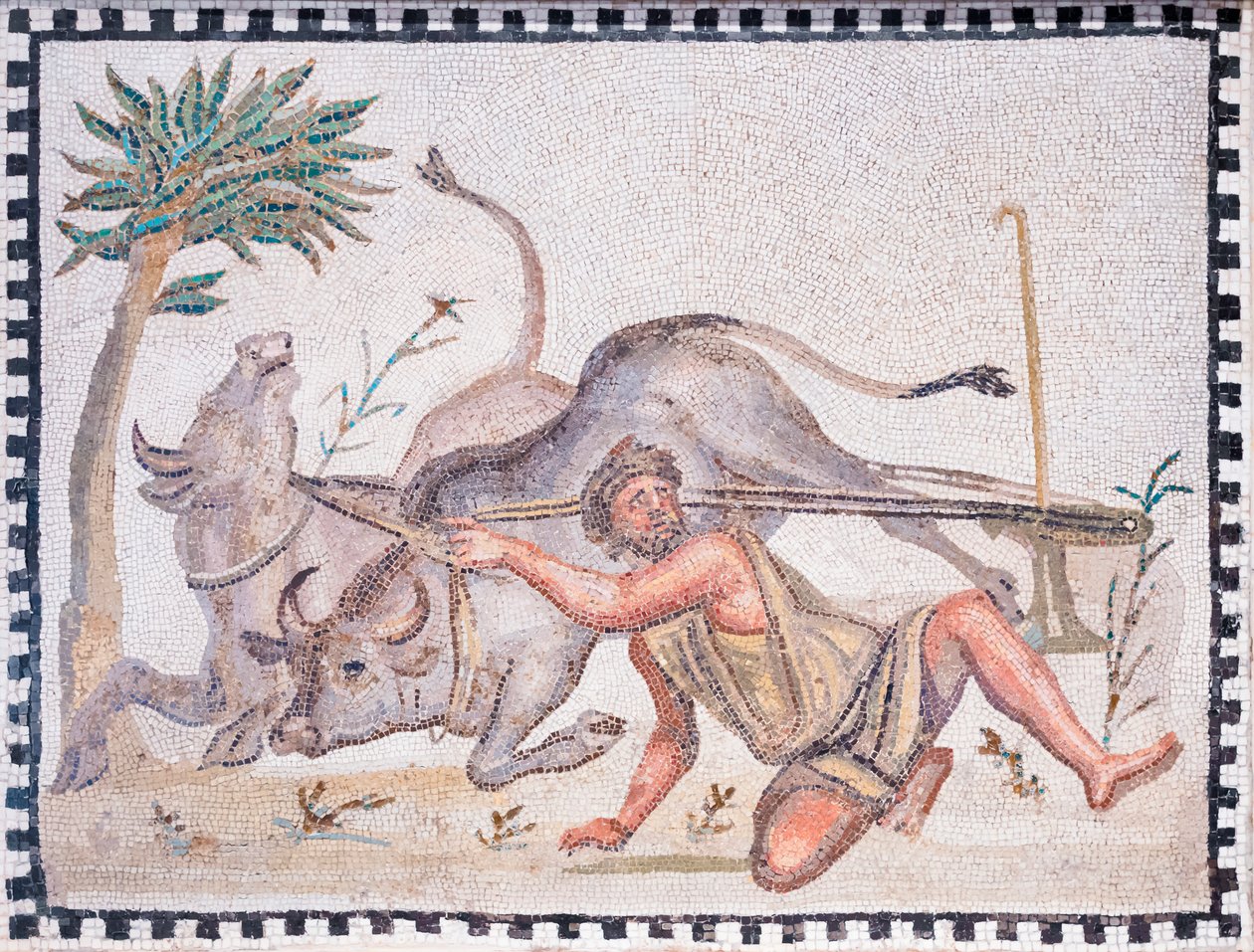 Le laboureur avec des bœufs, 3ème-4ème siècle - Roman