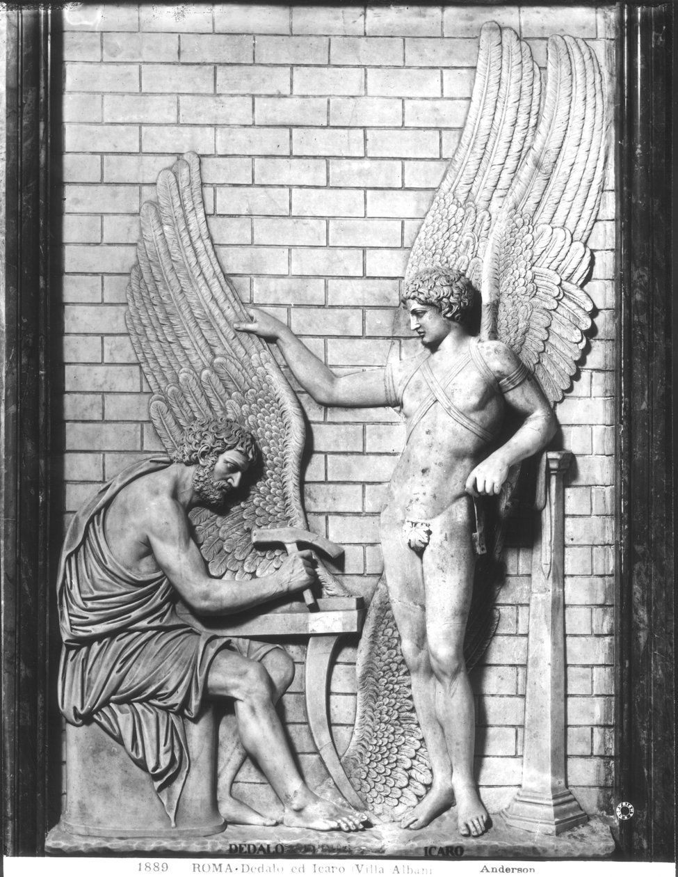 Relief représentant Dédale et Icare - Roman Roman