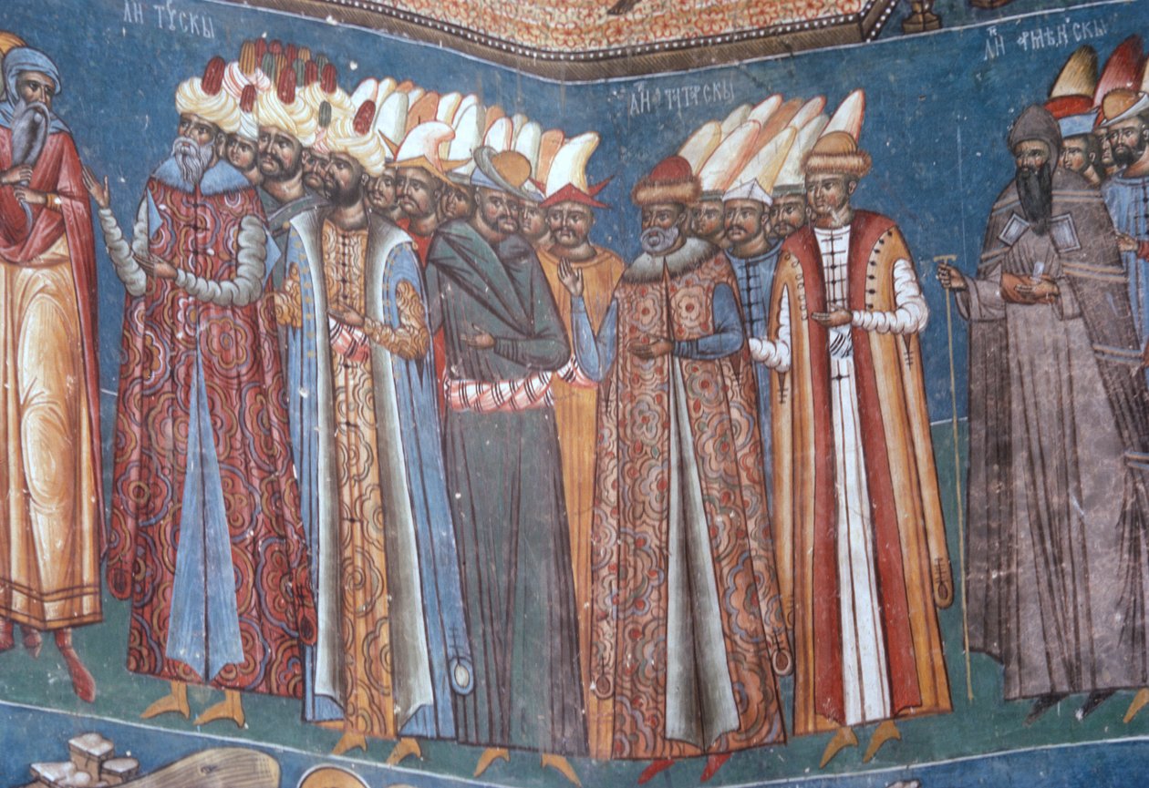 Turcs, détail du Jugement Dernier, 1547-50 - Romanian School