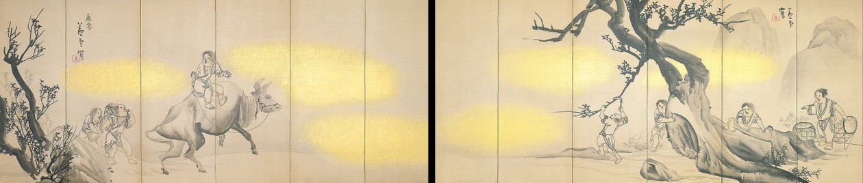 Garçons de troupeau - Nagasawa Rosetsu
