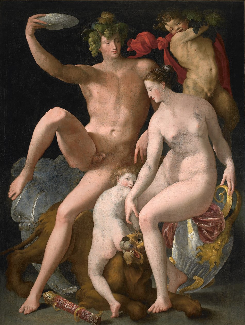 Bacchus, Vénus et Cupidon, vers 1535 - Rosso Fiorentino