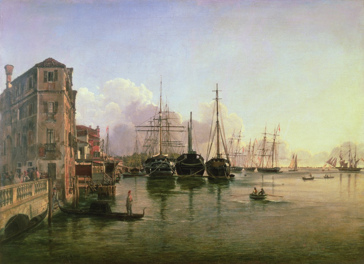 Vue de la Strada Nuova, Venise - Rudolf von Alt