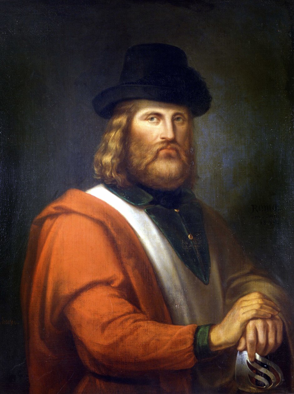 Giuseppe Garibaldi peinture par R.E. Hauser - Rudolf Eduard Hauser
