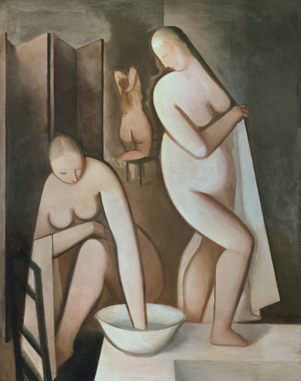Trois femmes à leur bain - Rudolf Kremlicka