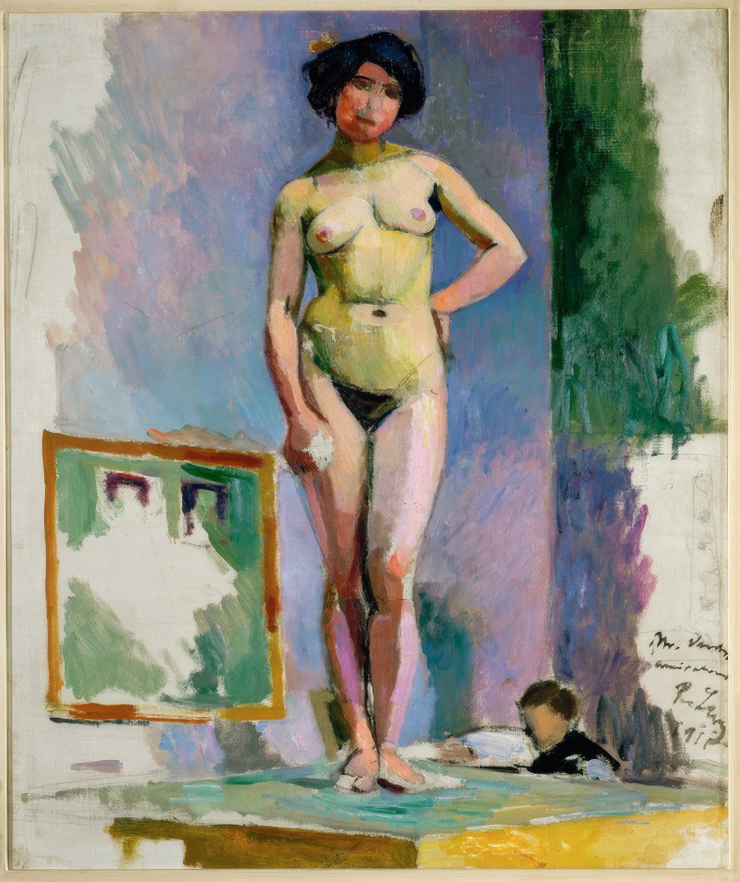 Femme nue debout sur une table - Rudolf Levy