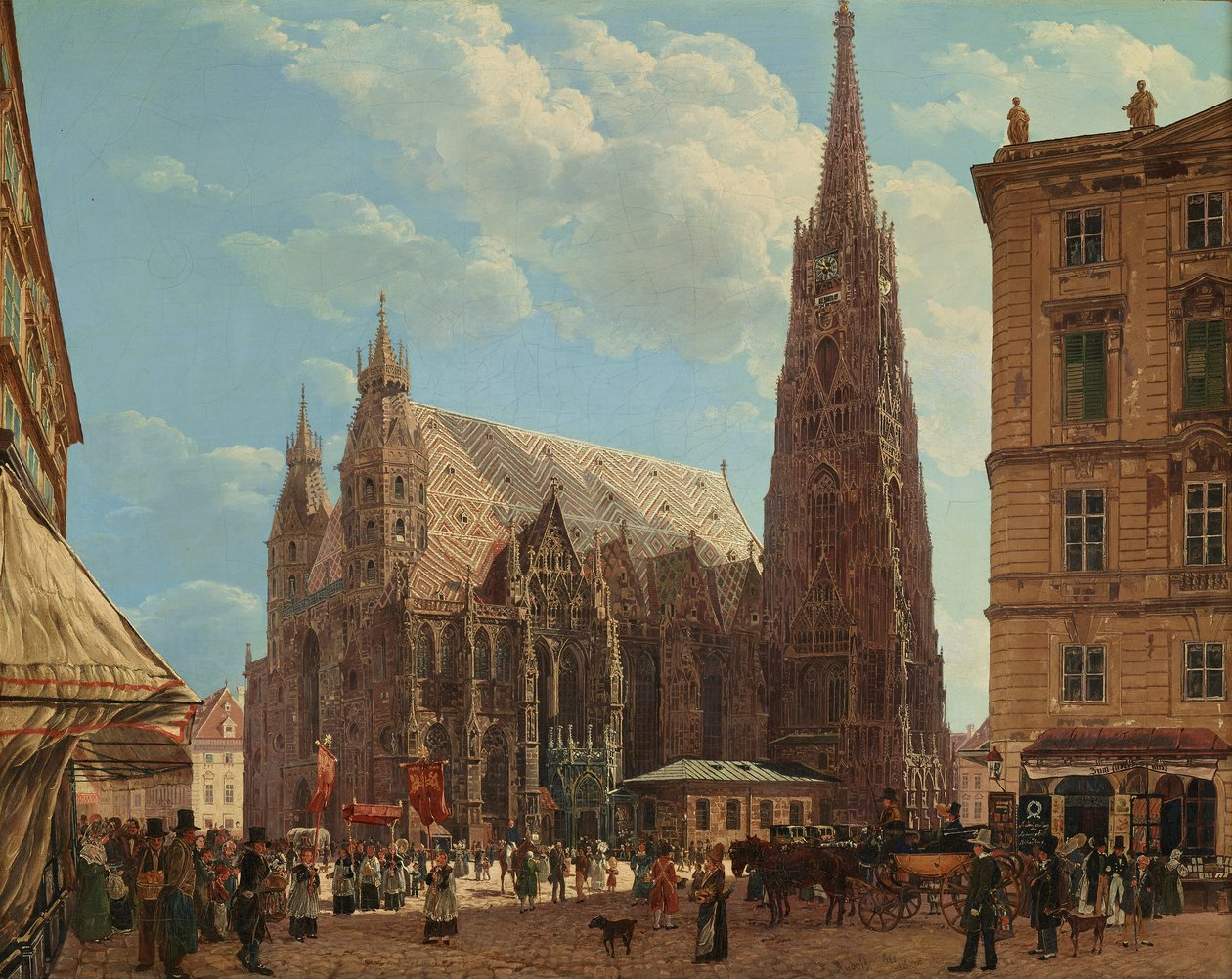 La cathédrale Saint-Étienne à Vienne - Rudolf von Alt