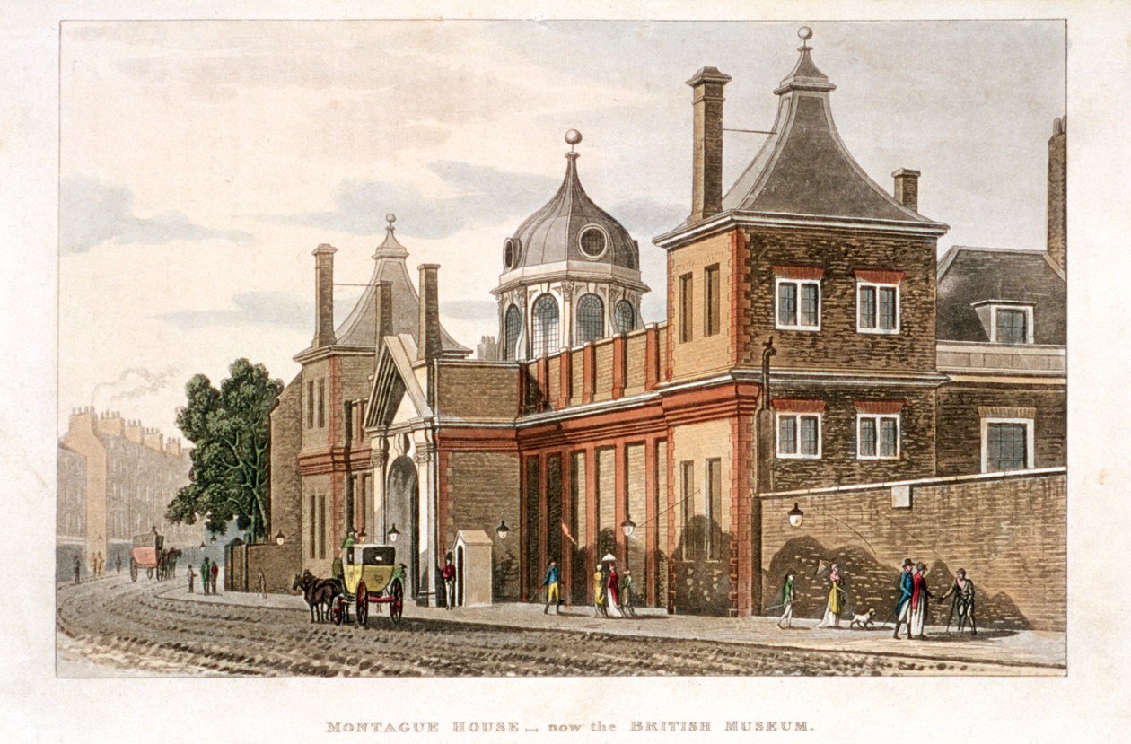 British Museum, Holborn, Londres, vers 1810 - Rudolph Ackermann