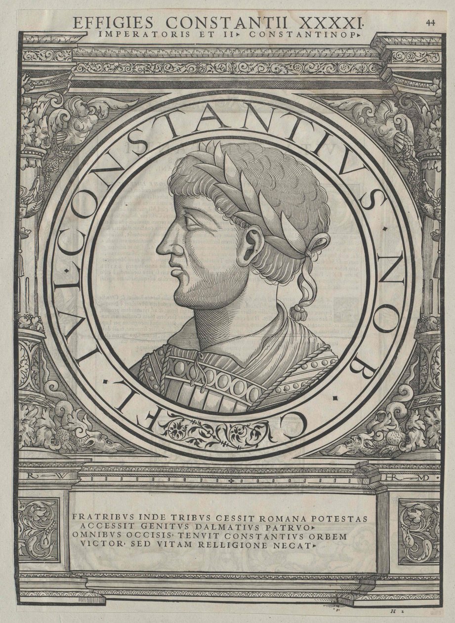 Empereur romain Constance II (impression) - Rudolph Wyssenbach
