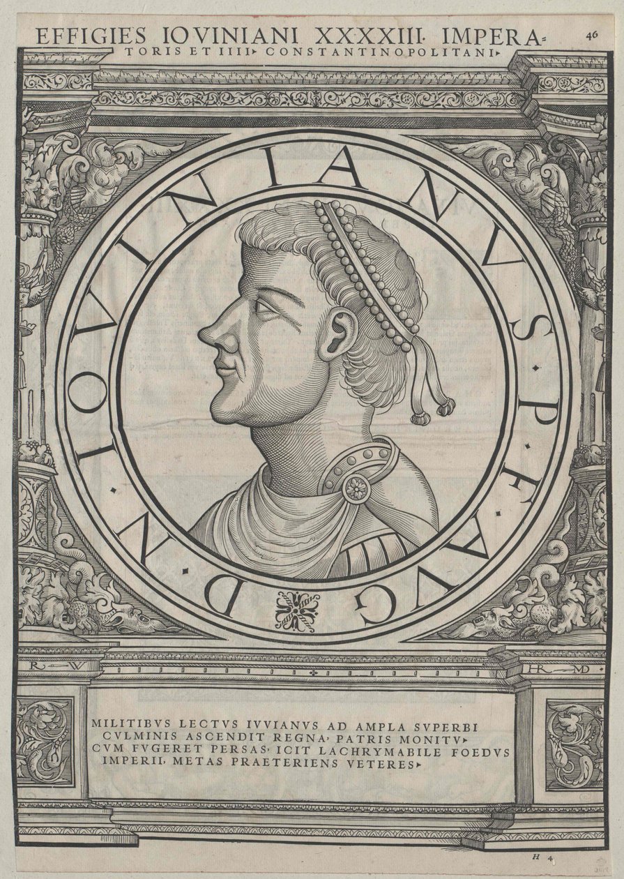 Empereur romain Flavius Jovianus (gravure) - Rudolph Wyssenbach
