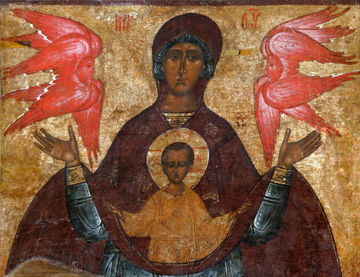 Notre-Dame du Signe, 16e siècle - Russian icon.