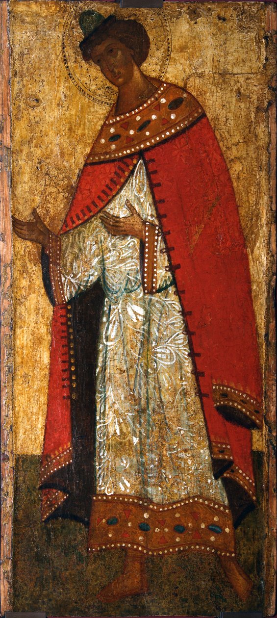 Saint Prince Gleb, 15ème siècle - Russian icon.