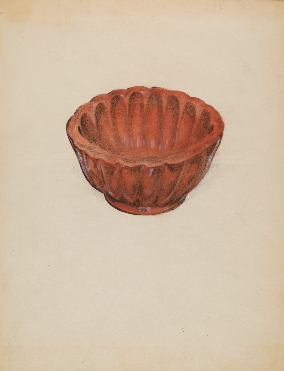 Terre cuite, moule à gelée - Ruth Bialostosky