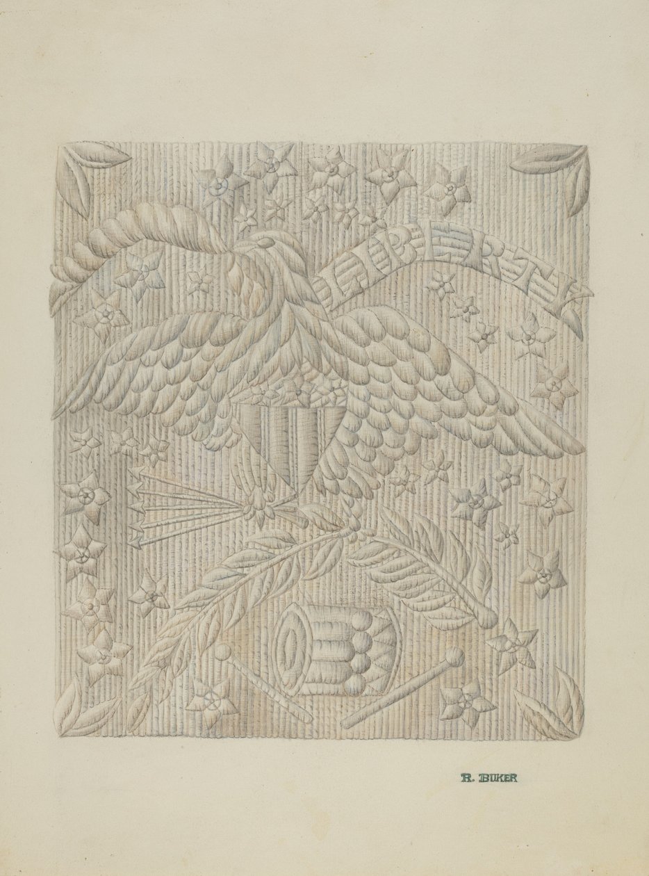 Courtepointe appliquée (détail) - Ruth Buker