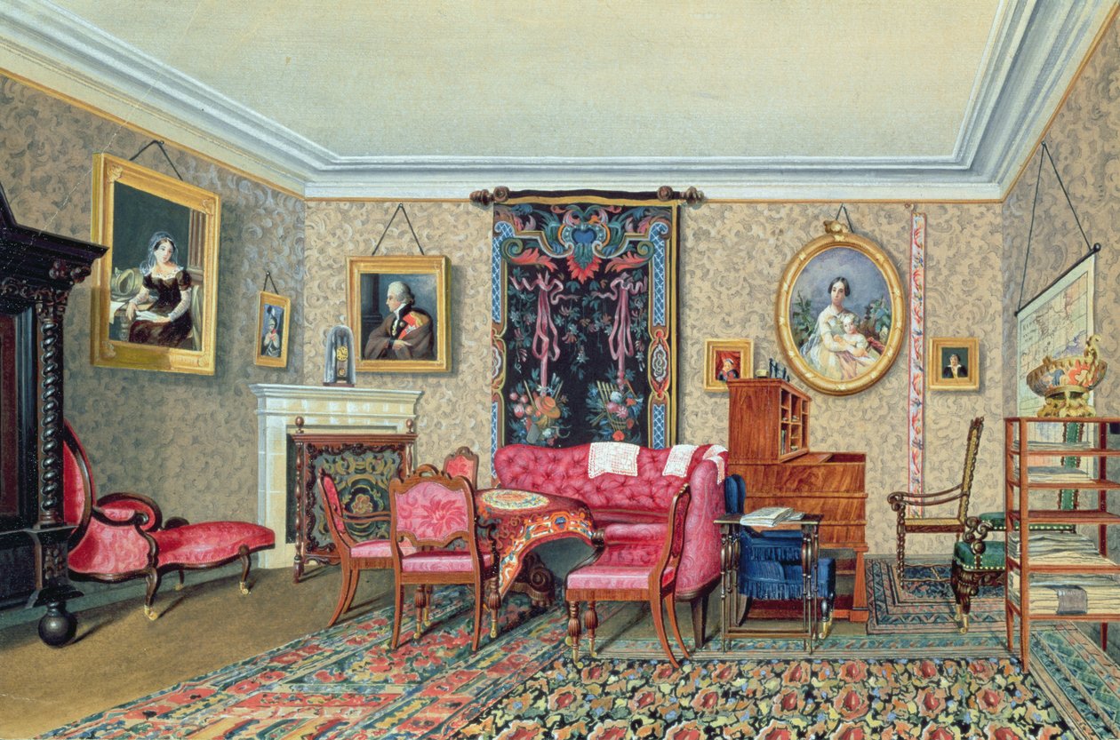 Intérieur à Pavlino, années 1840 - S. Sollogub
