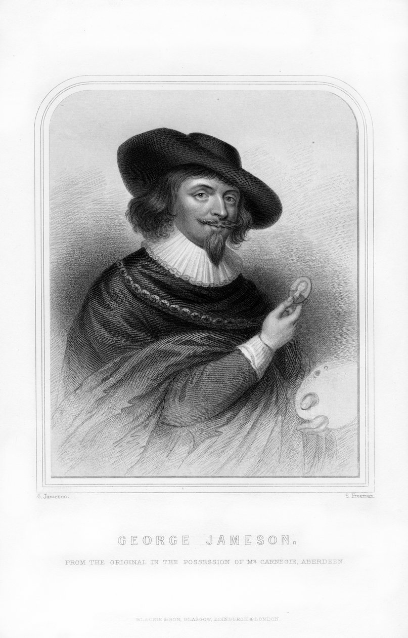 George Jamesone, peintre de portraits écossais, 1870 - S. Freeman