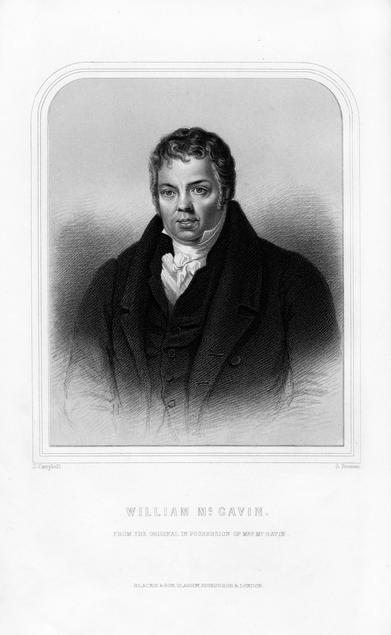William McGavin, controversiste écossais, 1870 - S. Freeman