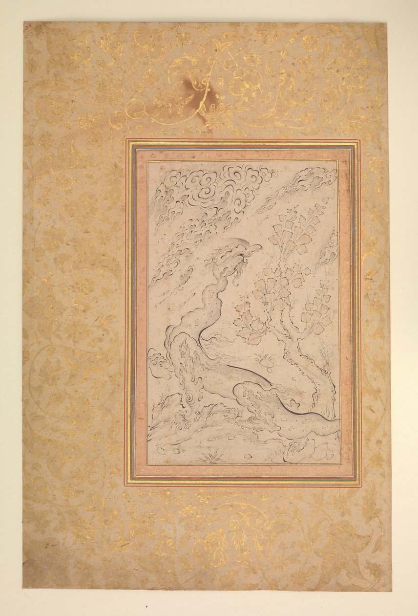 Dragon et nuages - Sadiqi Beg.