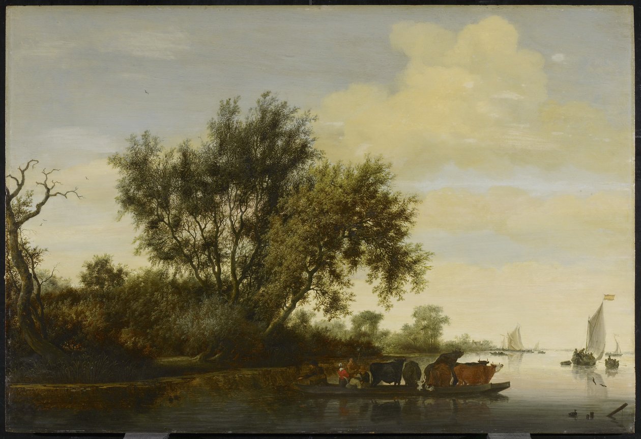 Le Bac, 1650 - Salomon van Ruisdael or Ruysdael