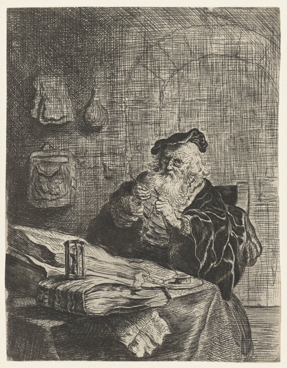 Homme avec un canif - Salomon Koninck (attributed to)