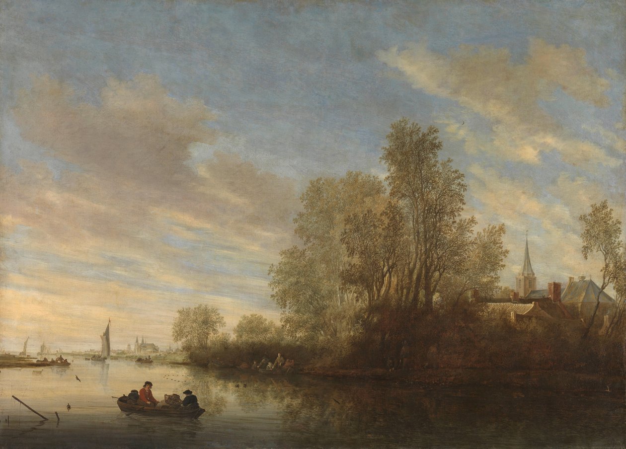 Vue de la rivière près de Deventer - Salomon van Ruysdael
