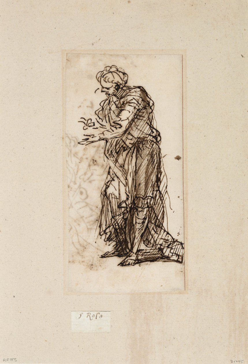 Figure masculine debout - Salvator Rosa