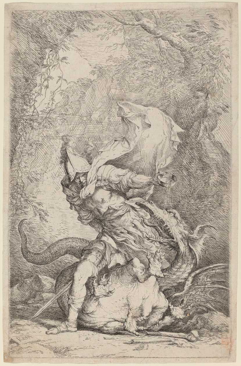 Jason et le dragon - Salvator Rosa