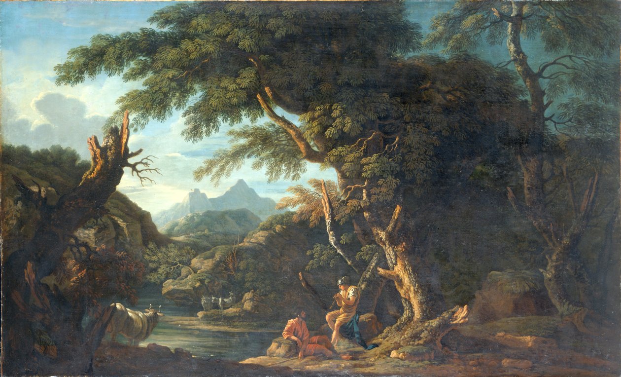Mercure et le bûcheron, 1635-1673 - Salvator Rosa