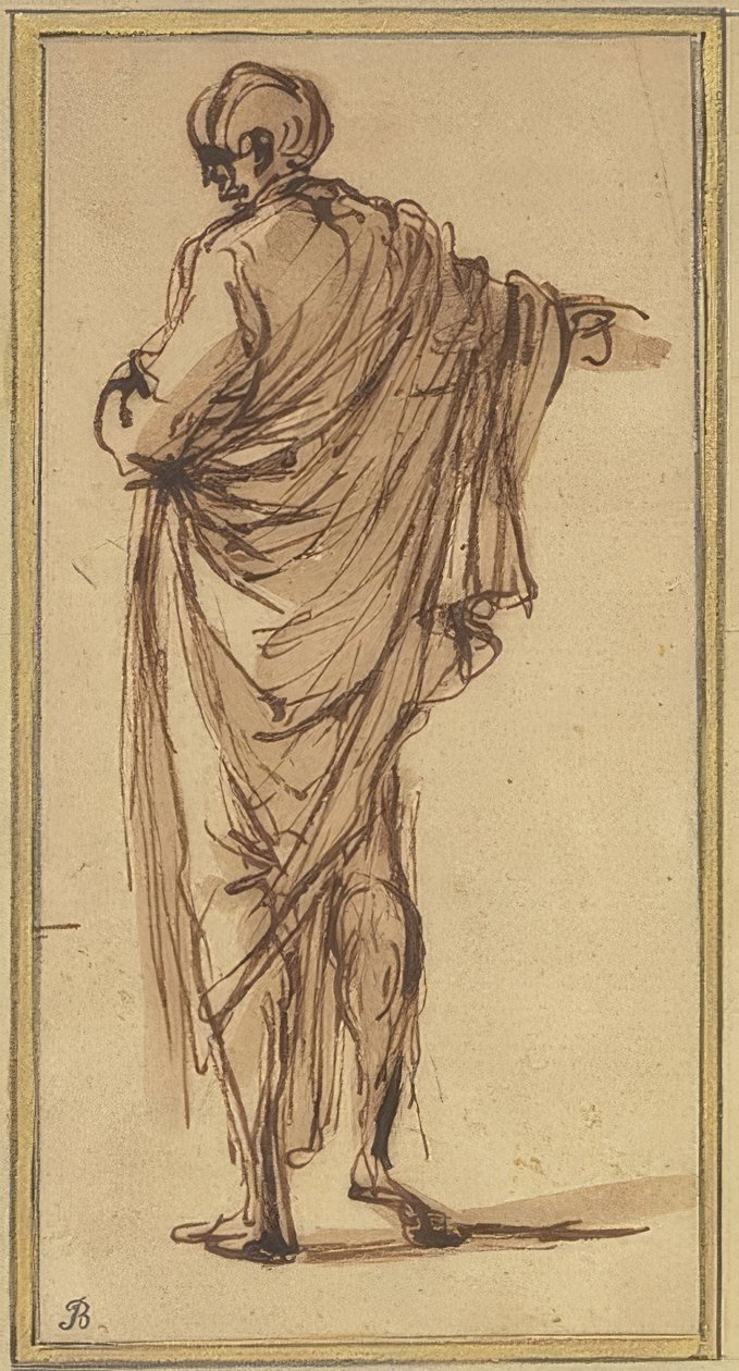 Figure debout de dos - Salvator Rosa