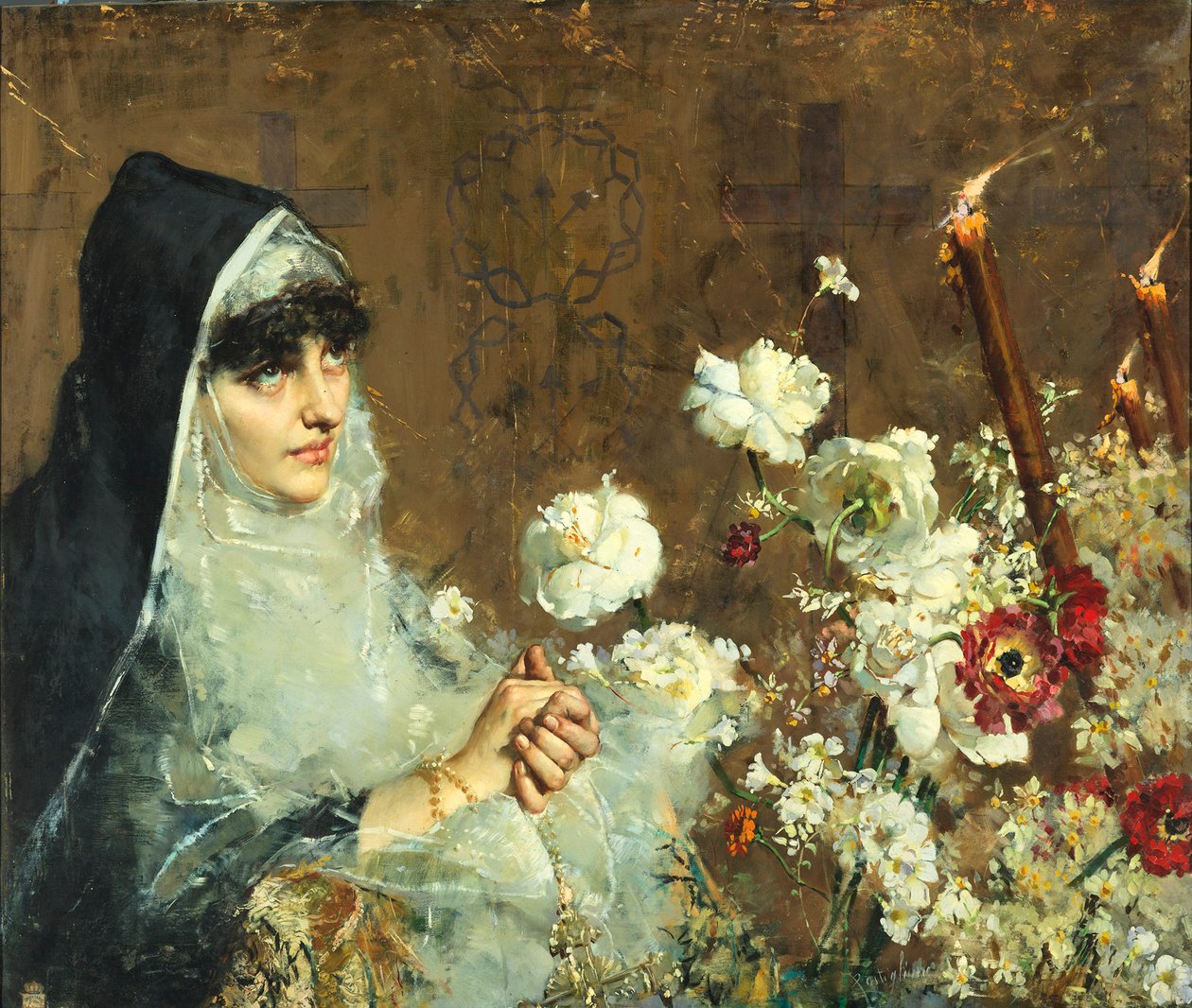 Une nonne en prière - Salvatore Postiglione