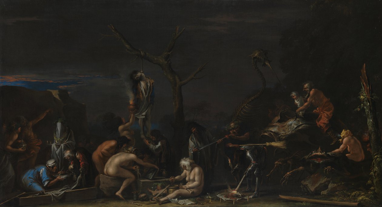 Sorcières à leurs incantations, vers 1646 - Salvatore Rosa