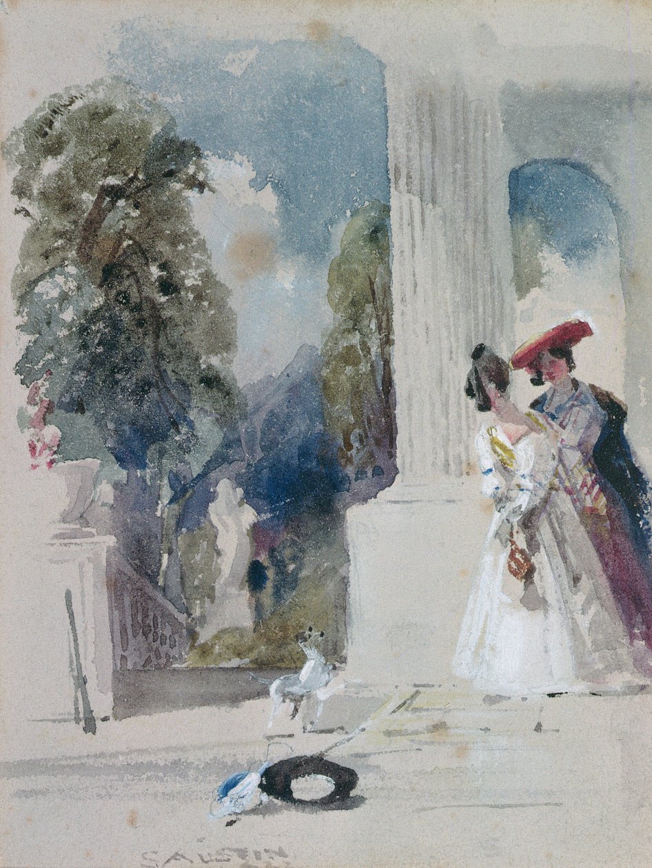 Deux dames debout à côté d