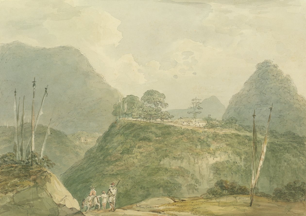 Paysage montagneux avec rivière - Samuel Davis